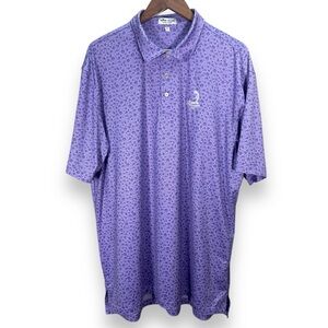 Men’s Peter Millar Summer Comfort Purple Jimi Hendrix Pinehurst Polo Size XL